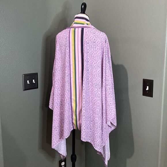 ADYSON PARKER Women's Print Block Kimono Cardigan In Daisy Ditsy - Picture 7 of 11